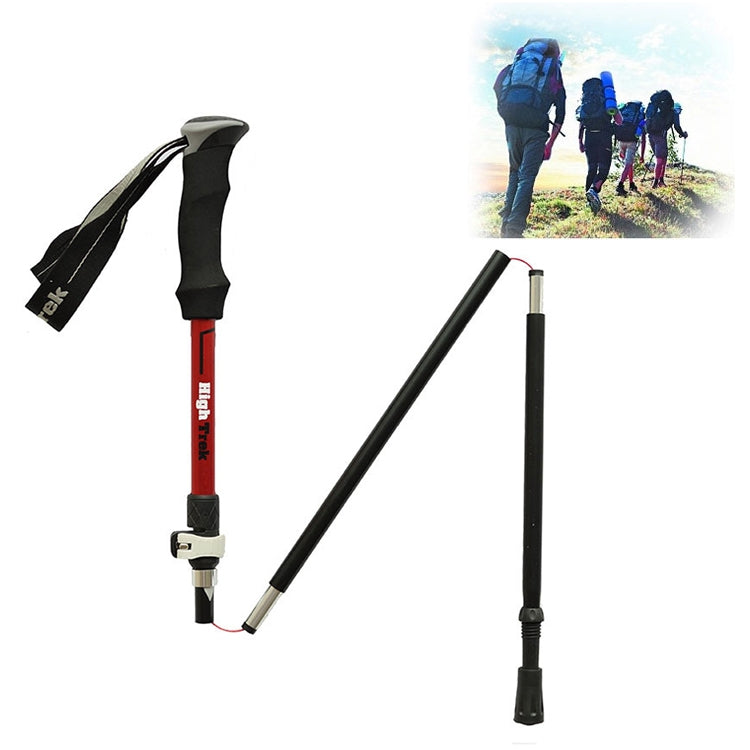 Outdoor Mountaineering Portable Foldable Ultra light Aluminium Alloy Alpenstocks Trekking Poles, Length : 35-125CM