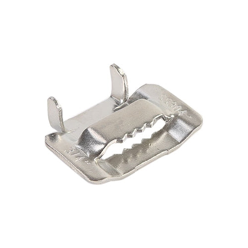 100 PCS 12.7mm 304 Stainless Steel Tie Lock Type Cable Wrapped Bundle Buckle