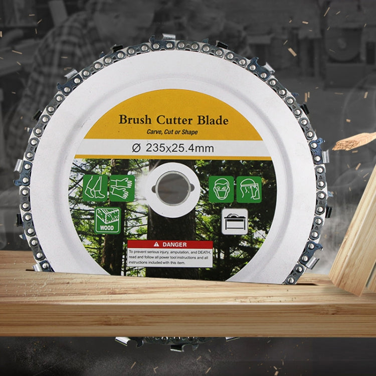 9 inch Wood Slotted Saw Blade Angle Grinder Chain Tray