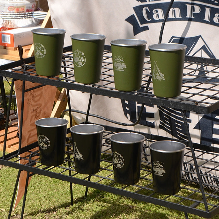 AOTU AT6657-2 4pcs Outdoor Camping Folding Stainless Steel Water Cup Set