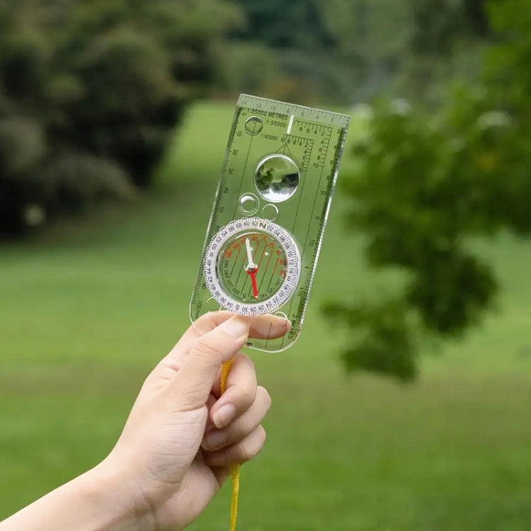 2pcs Nisa DC40-3A Outdoor Transparent Compass Map Scale