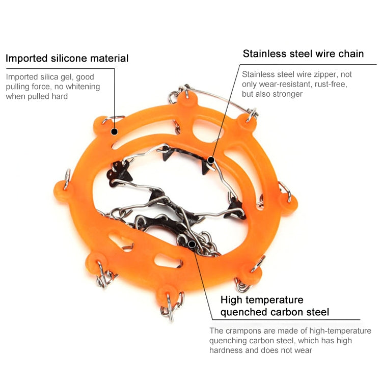 AOTU AT8601 8 Spikes Outdoor Climbing Crampon Snow Non-slip Shoe Cover