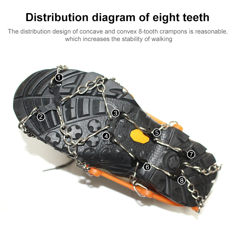 AOTU AT8601 8 Spikes Outdoor Climbing Crampon Snow Non-slip Shoe Cover