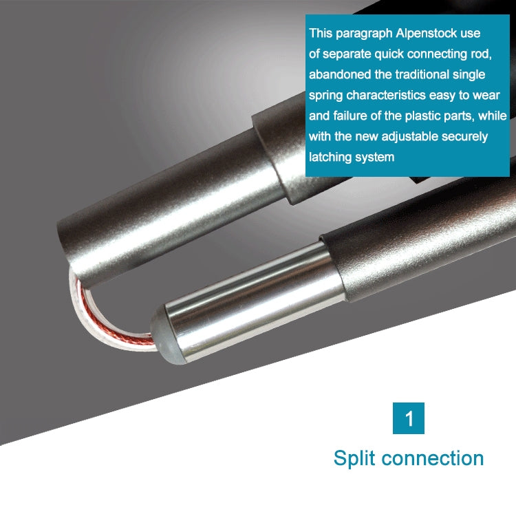 125cm Adjustable Portable Outdoor Aluminum Alloy Trekking Poles Stick