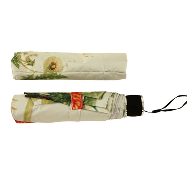 Creative Fashion Three Fold Lazy Cat Pattern Silver Tape Anti Ultraviolet Sunshade Umbrella