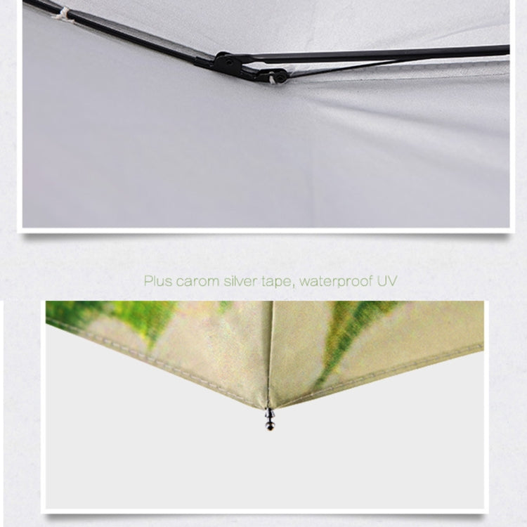 Creative Fashion Three Fold Lazy Cat Pattern Silver Tape Anti Ultraviolet Sunshade Umbrella