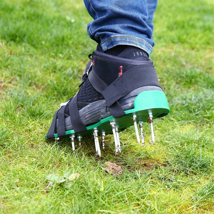 Garden Lawn Garden Tools Grass Ripper Spiked Shoes with 8 Metal Buckles