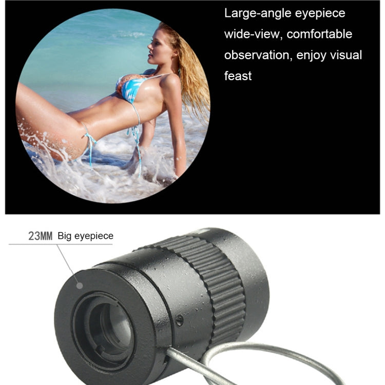 2.5x17.5mm Mini Pocket Miniature Telescope with Finger Buckle