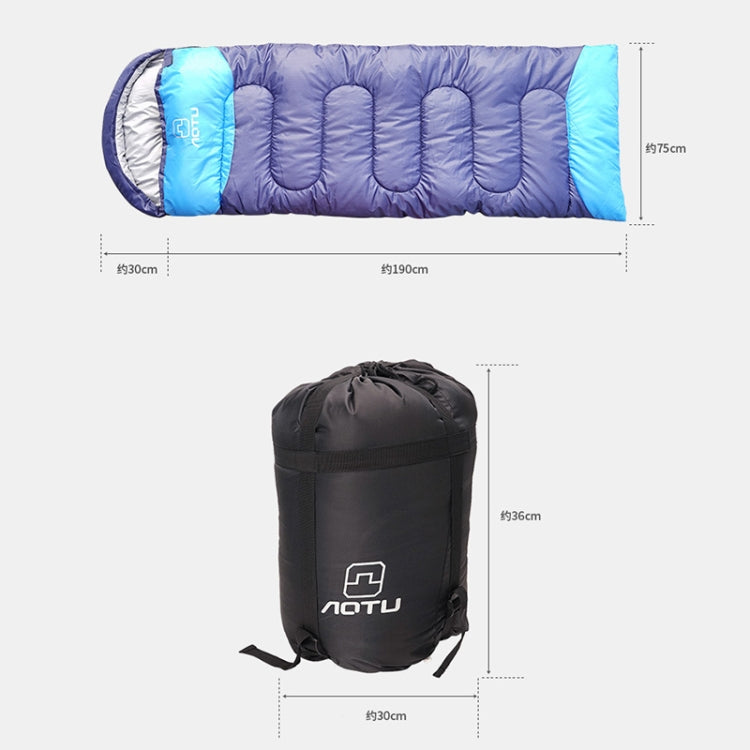 AOTU AT6101 1.8kg Outdoor Camping Stitchable Envelope Warm Sleeping Bag