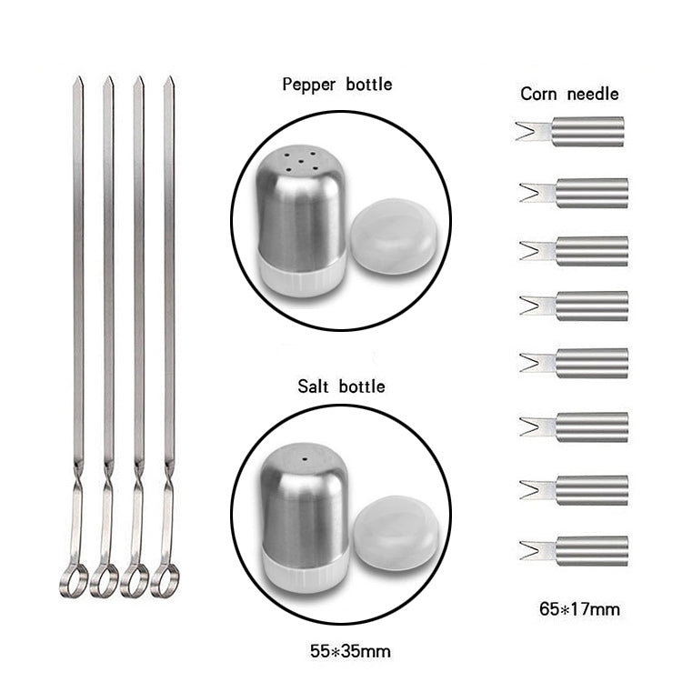 18 in 1 Outdoor Tableware Set Camping Barbecue Tableware Picnic Tool Set with Thermometer