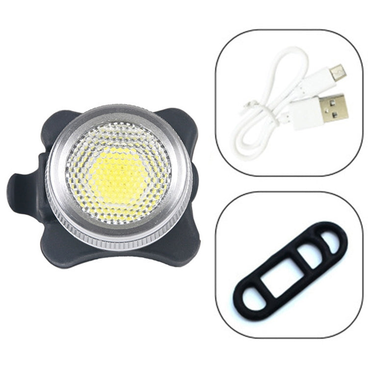 COB Lamp Bead 160LM USB Charging Four-speed Waterproof Bicycle Headlight / Taillight,  Red + White Light Dimming 650MA
