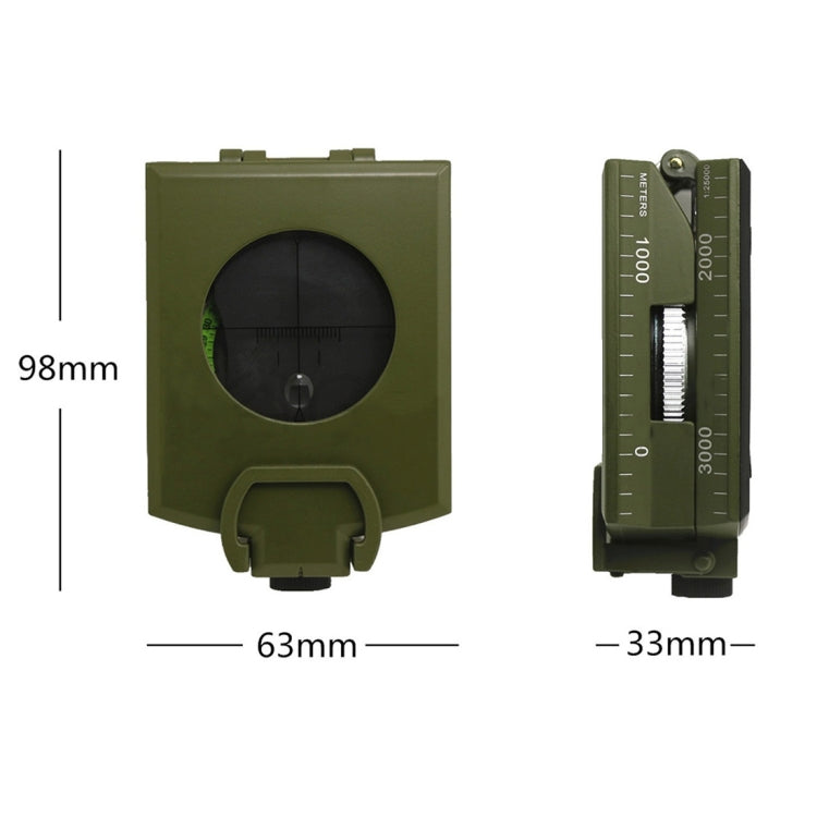 GoldGood K4074 Outdoor Multi-function Military Travel Geology Pocket Prismatic American Compass with Luminous Display