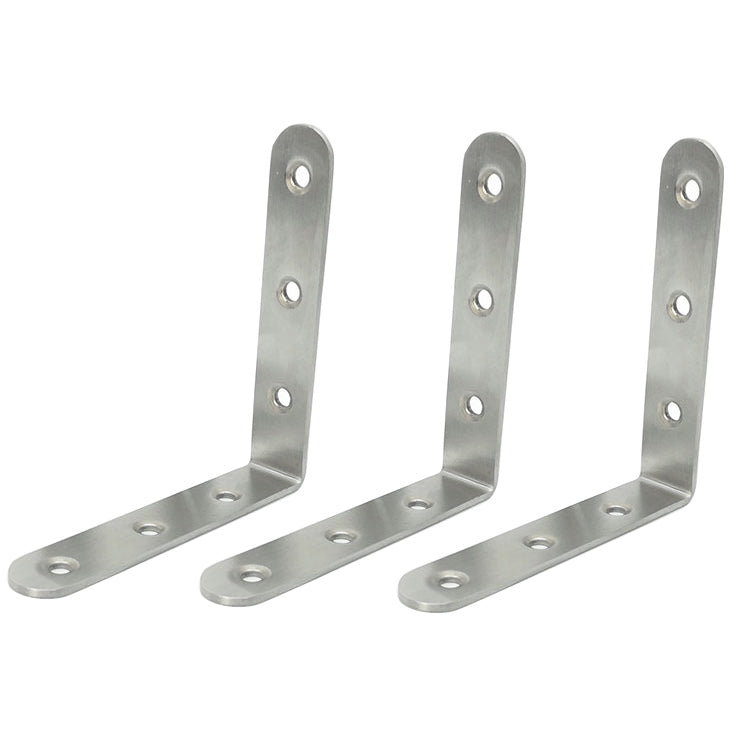 2pcs Stainless Steel 90 Degree Angle Bracket,Corner Brace Joint Bracket Fastener Furniture Cabinet Screens Wall (100mm)