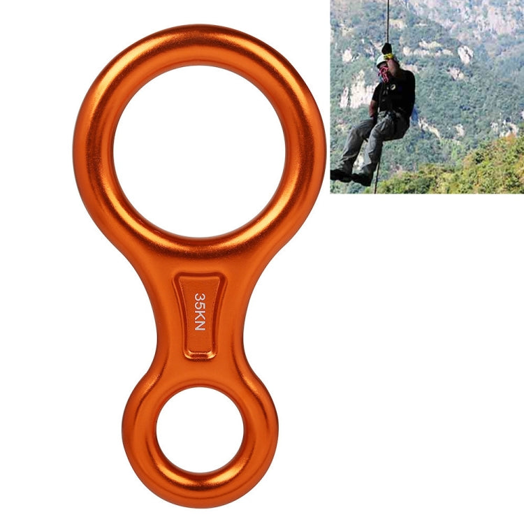 Climbing Rescue Figure 8 Descender Rappelling Gear Belay Device(Black)