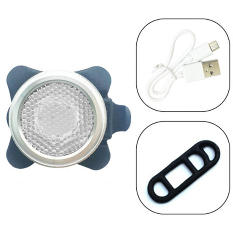 COB Lamp Bead 160LM USB Charging Four-speed Waterproof Bicycle Headlight / Taillight Set,  Red Blue Light Dimming 650MA