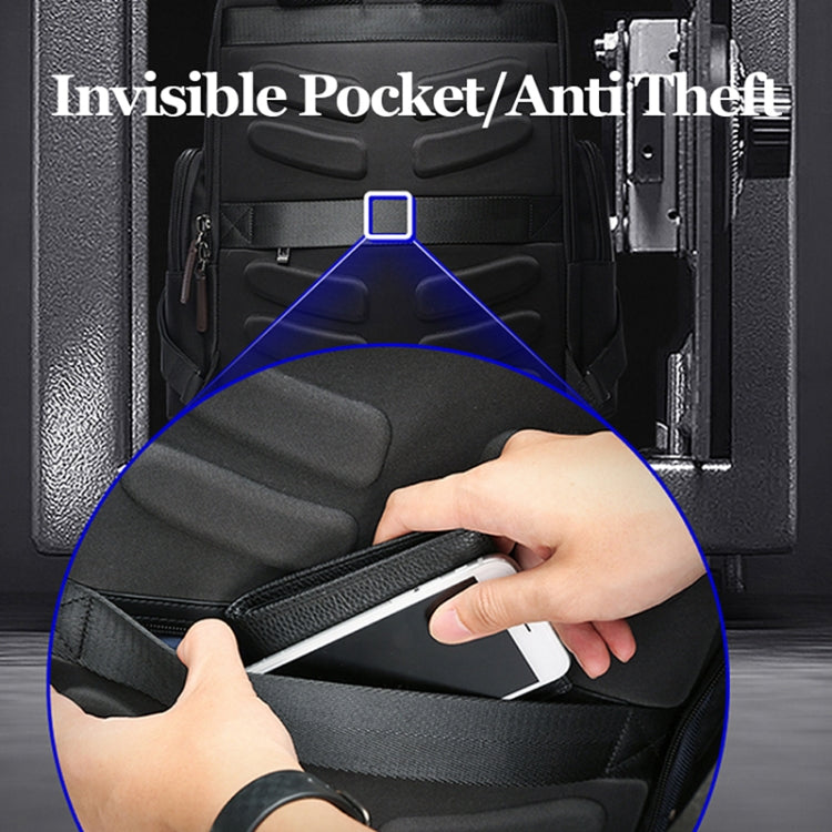 Bopai 751-007291 Business Anti-theft Waterproof Large Capacity Double Shoulder Bag,with USB Charging Port, Size: 34x19x43.5cm