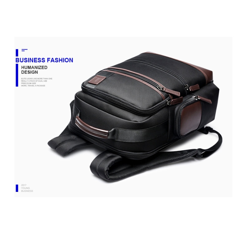 Bopai 751-007291 Business Anti-theft Waterproof Large Capacity Double Shoulder Bag,with USB Charging Port, Size: 34x19x43.5cm