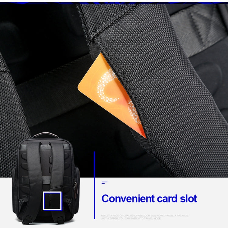 Bopai 751-007291 Business Anti-theft Waterproof Large Capacity Double Shoulder Bag,with USB Charging Port, Size: 34x19x43.5cm