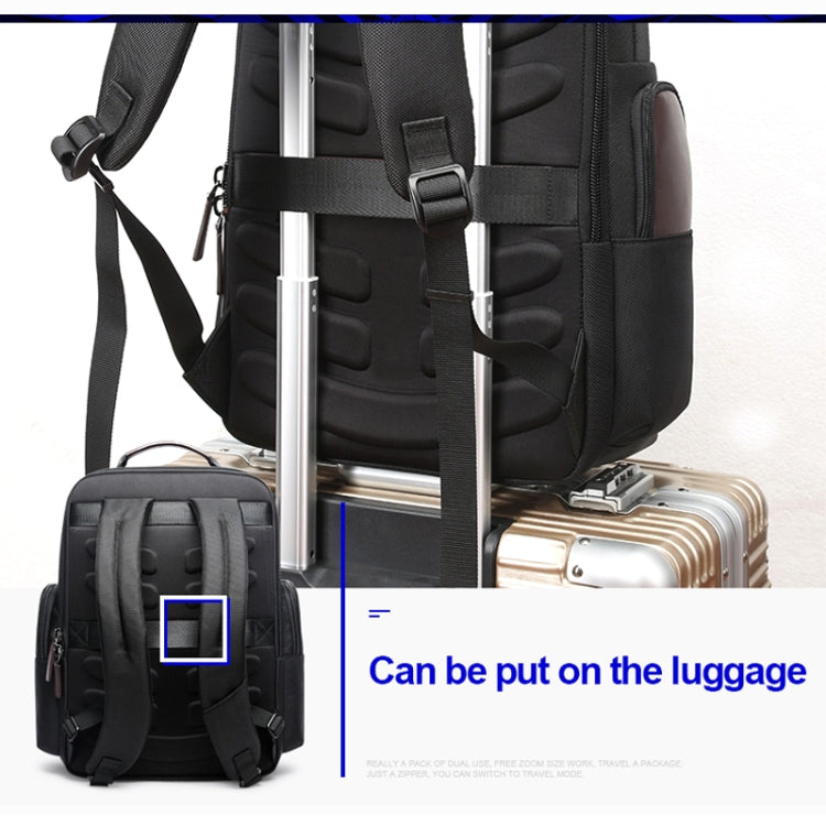 Bopai 751-007291 Business Anti-theft Waterproof Large Capacity Double Shoulder Bag,with USB Charging Port, Size: 34x19x43.5cm