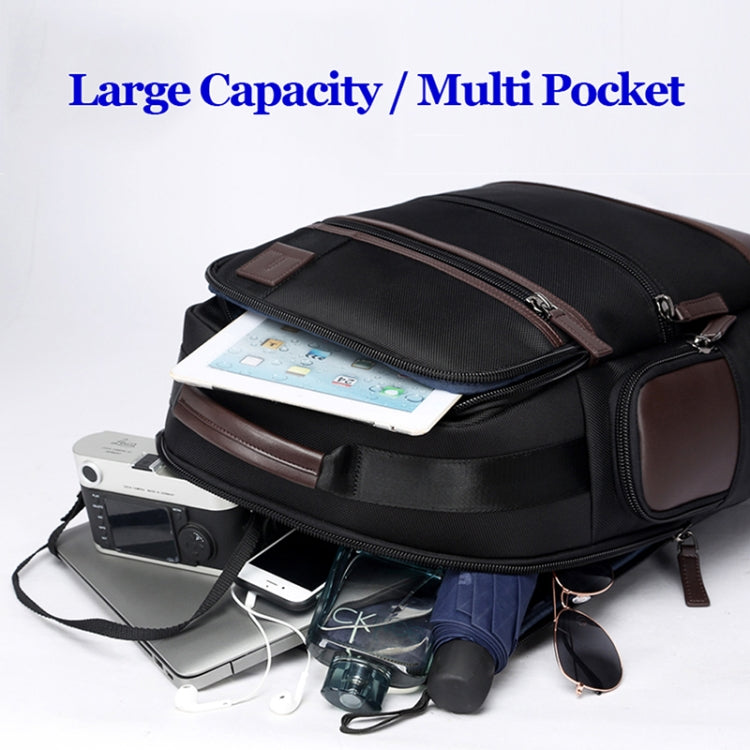 Bopai 751-007291 Business Anti-theft Waterproof Large Capacity Double Shoulder Bag,with USB Charging Port, Size: 34x19x43.5cm