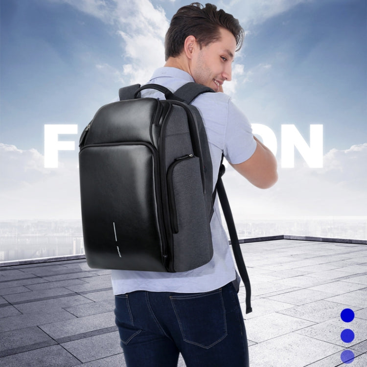 Bopai 851-010128 Business Anti-theft Waterproof Large Capacity Double Shoulder Bag,with USB Charging Port, Size: 34x19x43cm