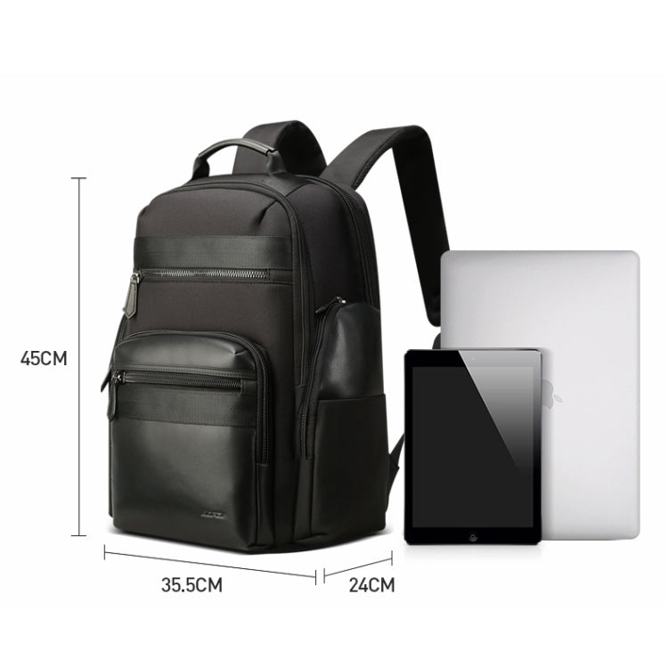 Bopai 851-014211 Business Anti-theft Waterproof Three-layer Large Capacity Double Shoulder Bag,with USB Charging Port, Size: 35.5x24x45cm