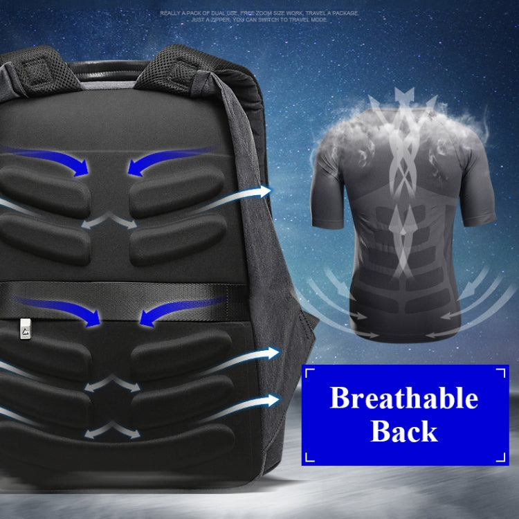 Bopai 851-014518 Business Waterproof Three-layer Large Capacity Double Shoulder Bag,with USB Charging Port, Size: 37x21x47.5cm