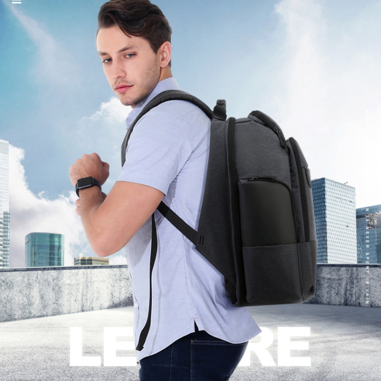 Bopai 851-014518 Business Waterproof Three-layer Large Capacity Double Shoulder Bag,with USB Charging Port, Size: 37x21x47.5cm