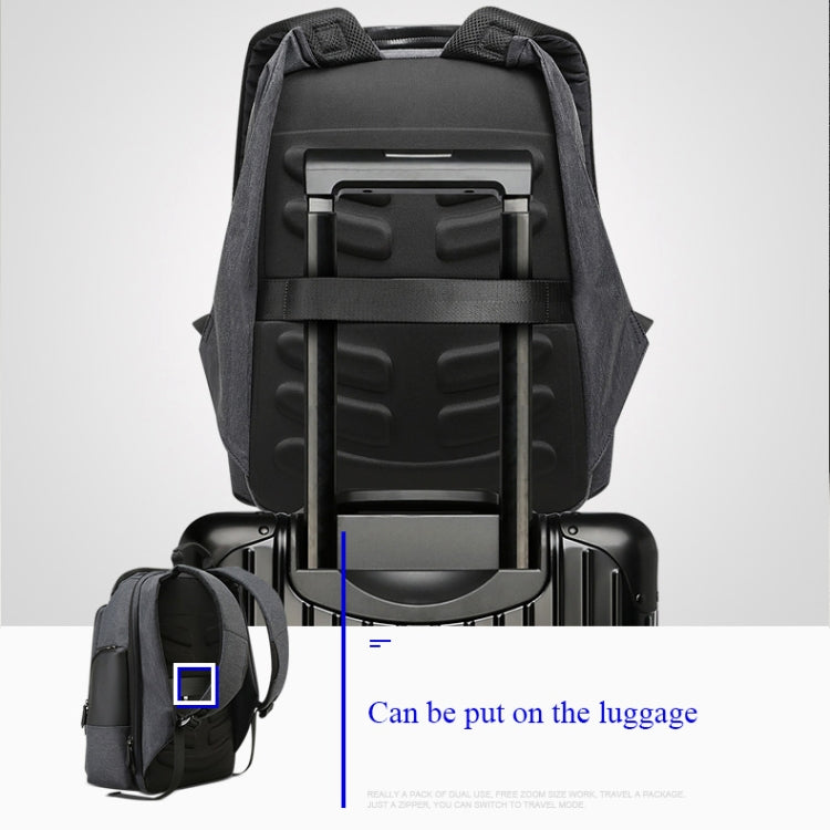 Bopai 851-014518 Business Waterproof Three-layer Large Capacity Double Shoulder Bag,with USB Charging Port, Size: 37x21x47.5cm