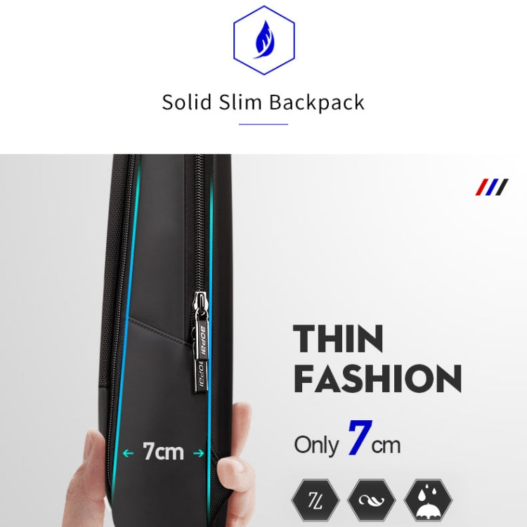 Bopai 851-023331 Ultrathin Anti-theft Waterproof Backpack Laptop Tablet Bag for 14 inch and Below