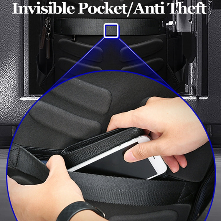 Bopai 851-008821 Outdoor Breathable Waterproof Anti-theft Large Capacity Double Shoulder Bag,with USB Charging Port, Size: 36x17x41.5cm