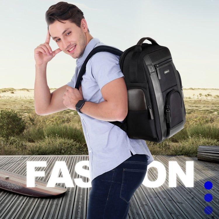 Bopai 851-008821 Outdoor Breathable Waterproof Anti-theft Large Capacity Double Shoulder Bag,with USB Charging Port, Size: 36x17x41.5cm