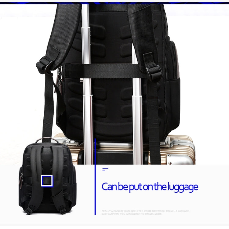 Bopai 851-008821 Outdoor Breathable Waterproof Anti-theft Large Capacity Double Shoulder Bag,with USB Charging Port, Size: 36x17x41.5cm