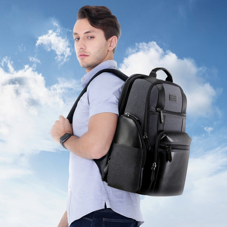 Bopai 851-014318 Fashion Outdoor Breathable Waterproof Anti-theft Three-layer Large Capacity Double Shoulder Bag,with USB Charging Port, Size: 31x17x44cm