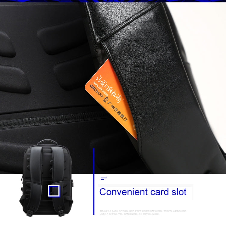 Bopai 851-023911 Top-grain Leather Business Breathable Anti-theft Man Backpack, Size: 28x18x42cm