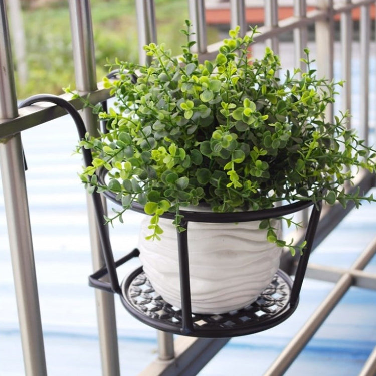 Iron Metal Railing Potted Plant Shelves Hanging Flowerpot Rack