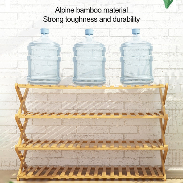 3-Layer Balcony Living Room Collapsible Solid Wood Flower Stand Potted Planting Shelves, Length: 70cm