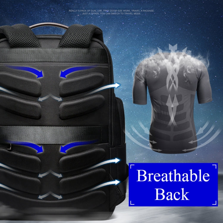 Bopai 751-007301 Business Anti-theft Waterproof Large Capacity Double Shoulder Bag,with USB Charging Port, Size: 28x19x42cm