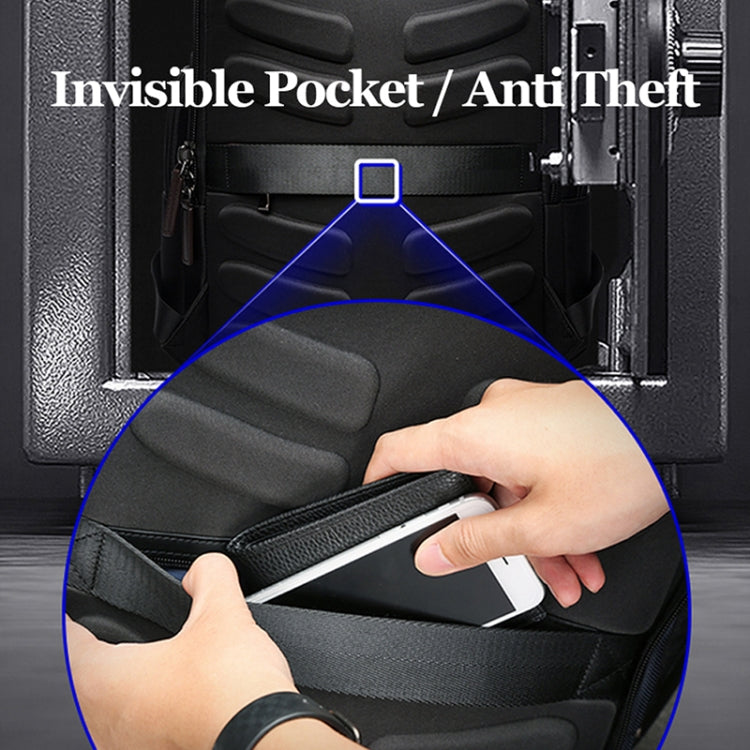 Bopai 751-007301 Business Anti-theft Waterproof Large Capacity Double Shoulder Bag,with USB Charging Port, Size: 28x19x42cm