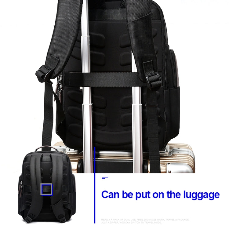 Bopai 751-007301 Business Anti-theft Waterproof Large Capacity Double Shoulder Bag,with USB Charging Port, Size: 28x19x42cm