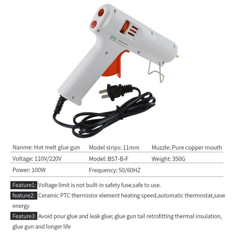 BEST-B-F 100W AC 220V Hot Melt Glue Gun Temperature Adjustable