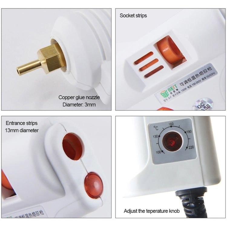 BEST-B-F 100W AC 220V Hot Melt Glue Gun Temperature Adjustable