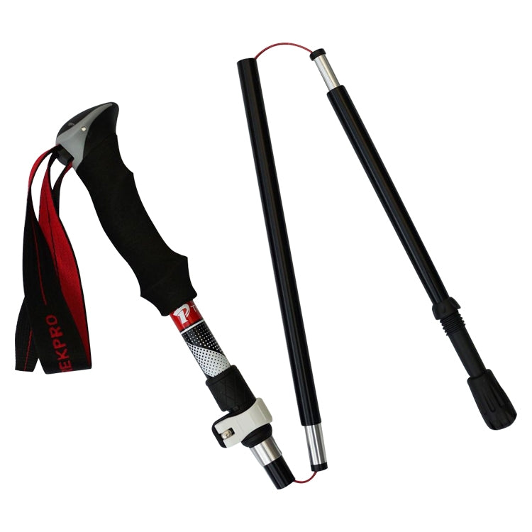 5 Node Portable Foldable Aluminium Alloy Alpenstocks Trekking Poles, Folding Length : 28.5CM