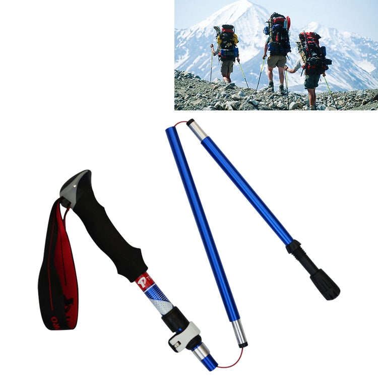 5 Node Portable Foldable Aluminium Alloy Alpenstocks Trekking Poles, Folding Length : 28.5CM