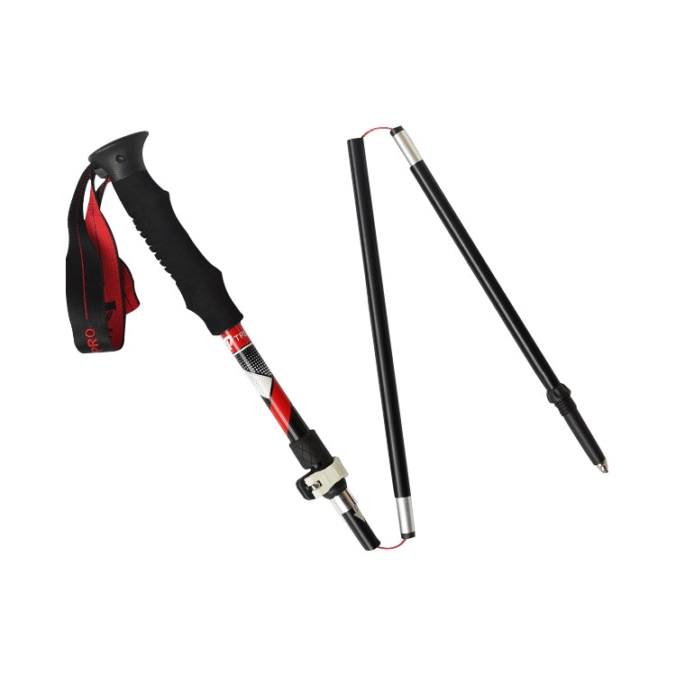5 Node Portable Foldable Aluminium Alloy Alpenstocks Trekking Poles, Folding Length : 35CM