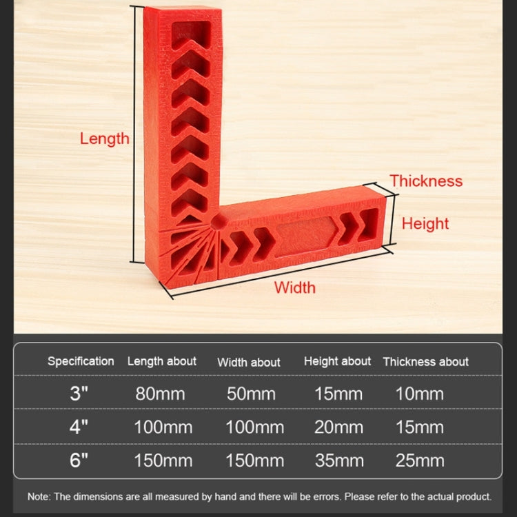 3 Inch Plastic 90 Degree Woodworking Auxiliary Positioner Square Ruler Fixing Tool