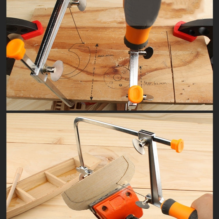 U Shape Hacksaw with Blades for Metal / Wood / Plastic Tube / Wire DIY Hand Tool Portable Woodworking Saw, Width: 105mm