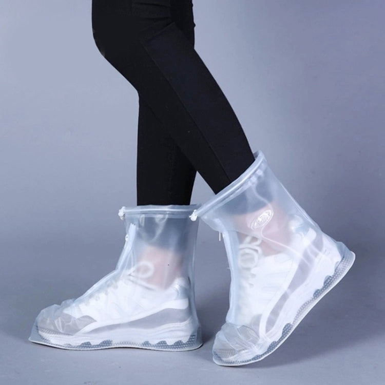 Fashion PVC Non-slip Waterproof Thick-soled Shoe Covers Size: XXL