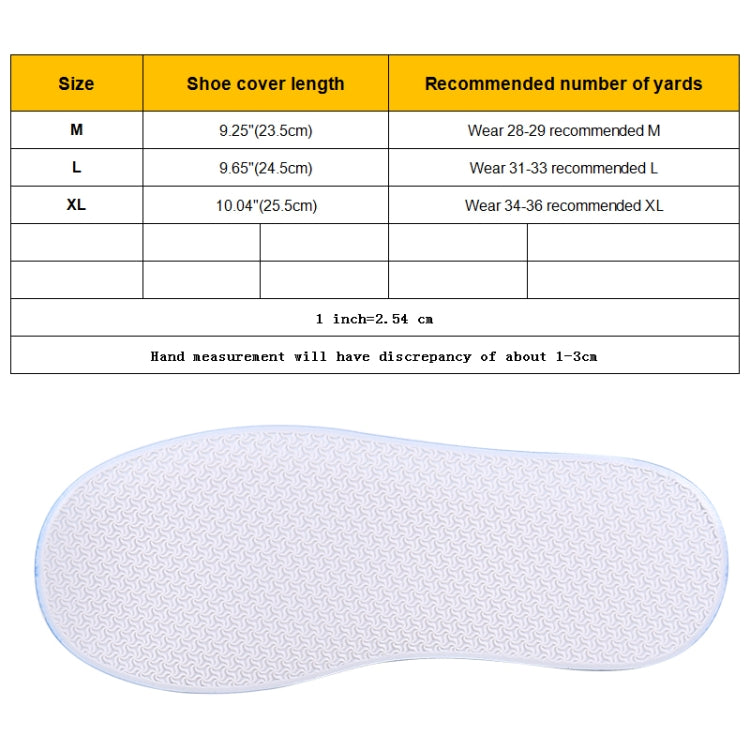 Fashion Children PVC Non-slip Waterproof Thick-soled Shoe Cover Size: M