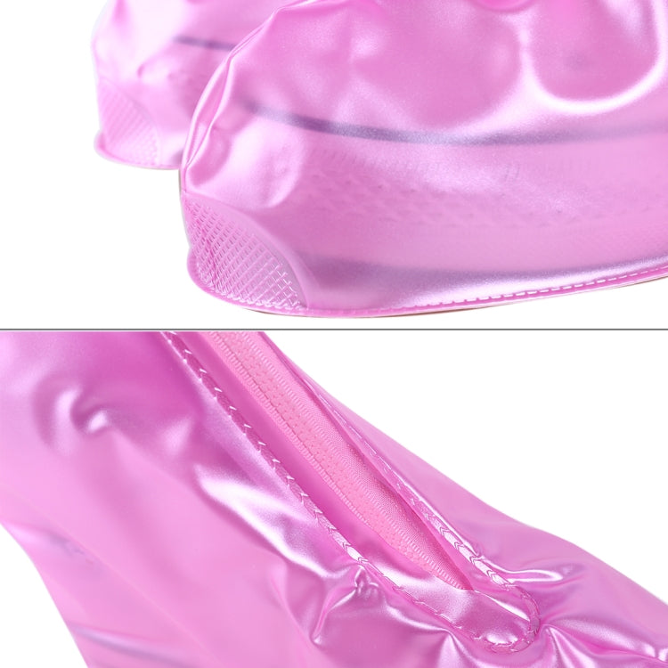 Fashion PVC Non-slip Waterproof Thick-soled Shoe Cover Size: S